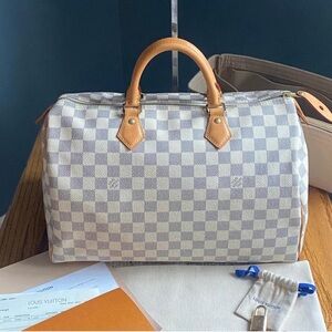 Louis Vuitton Azur Speedy 35